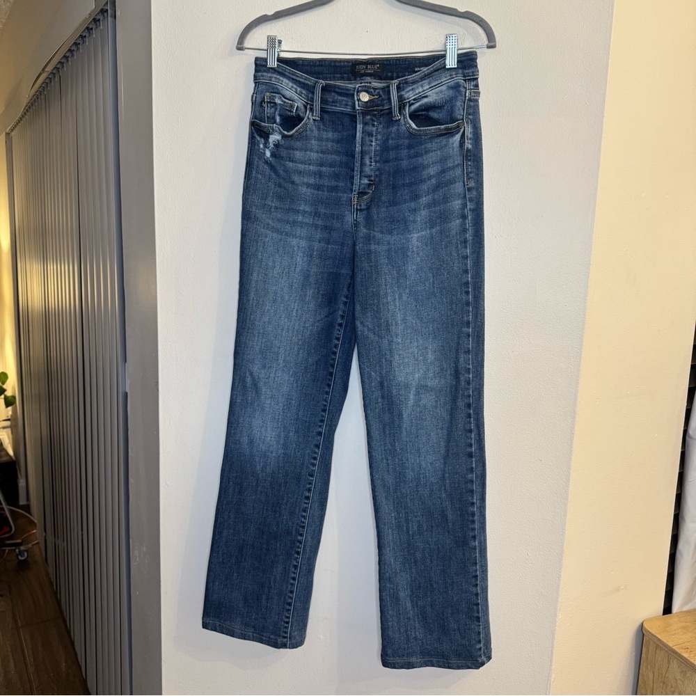 Judy Blue Women’s Button Fly Straight Fit Denim Jeans Size 7/28